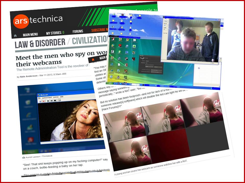 駭客不只用 webcam 偷窺女性,連小孩也不放過;一名女性發現被偷窺後,她做了一件事,把 webcam 遮住 截圖來自:arstechnica.com