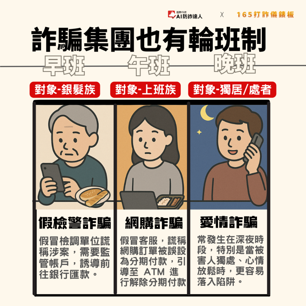 分時段精準詐騙：165 揭詐騙集團「上下班」內幕，銀髮族、上班族都成目標